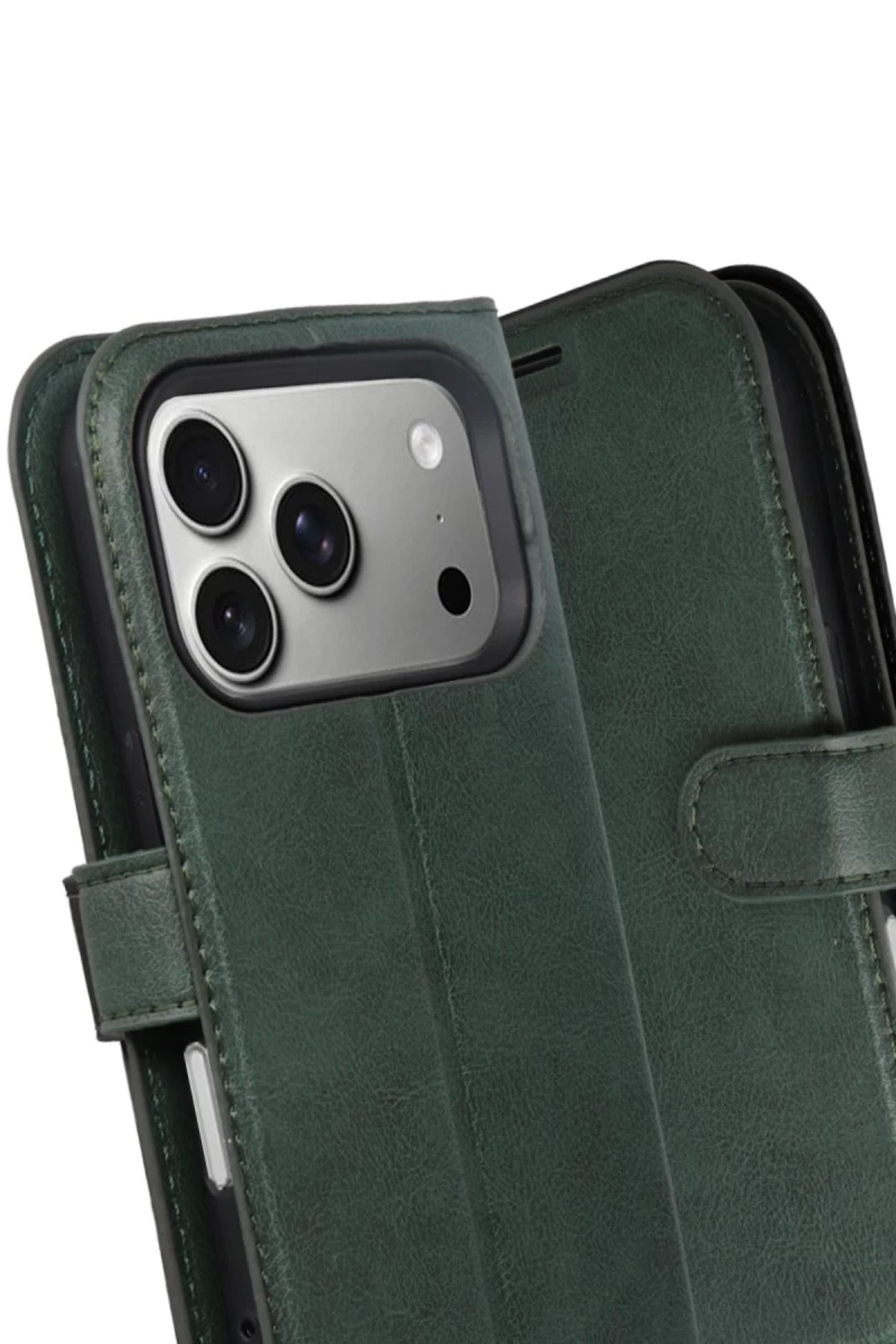 Apple iPhone 17 Pro Uyumlu Trend S Plus Kapaklı Kılıf - Yeşil