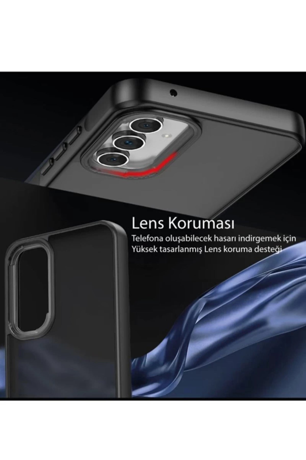 Samsung Galaxy A05S Uyumlu Kılıf Elegant Kapak - Siyah