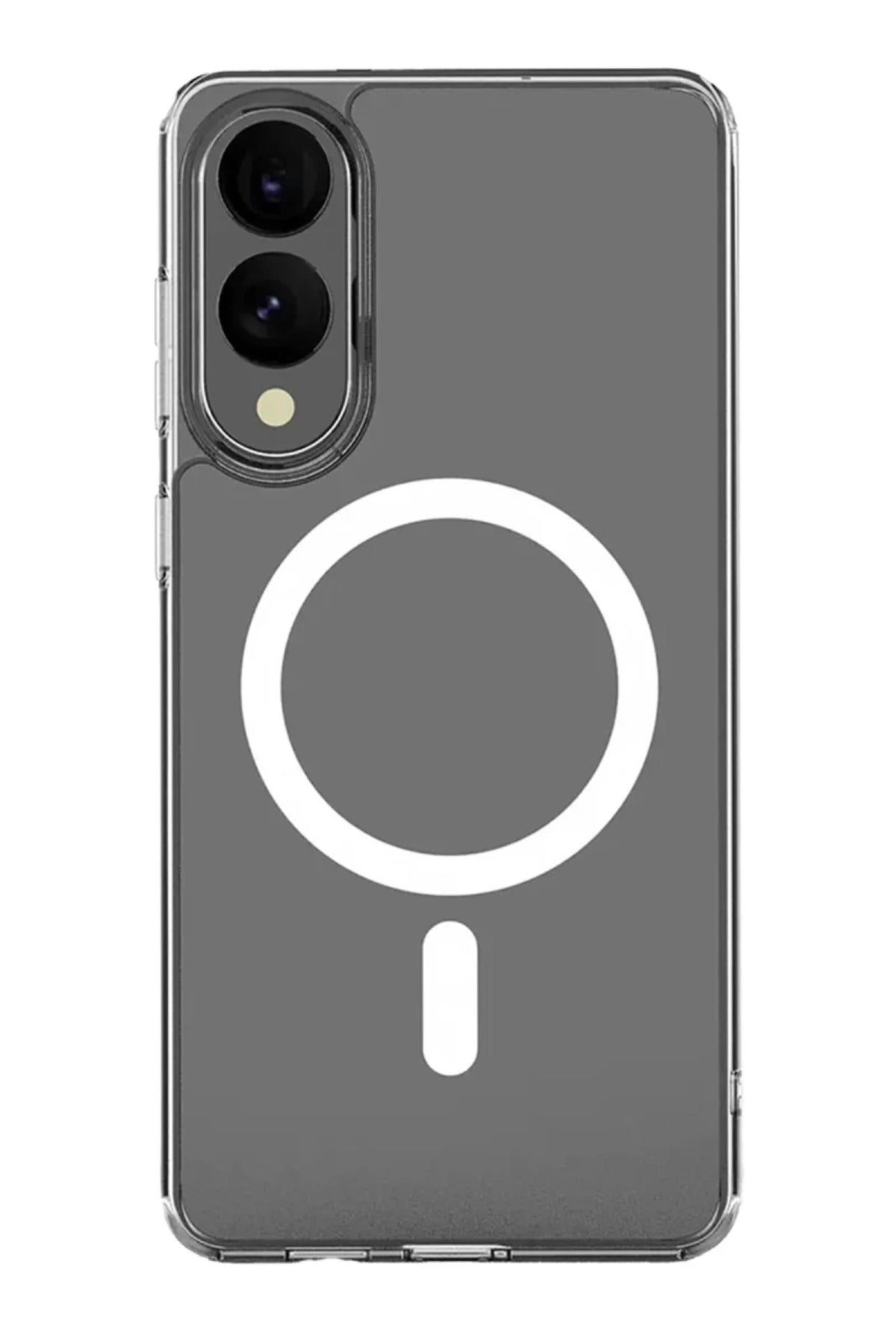 Samsung Galaxy S25 Uyumlu Edge Kılıf Magneticsafe Şeffaf Silikon - Şeffaf