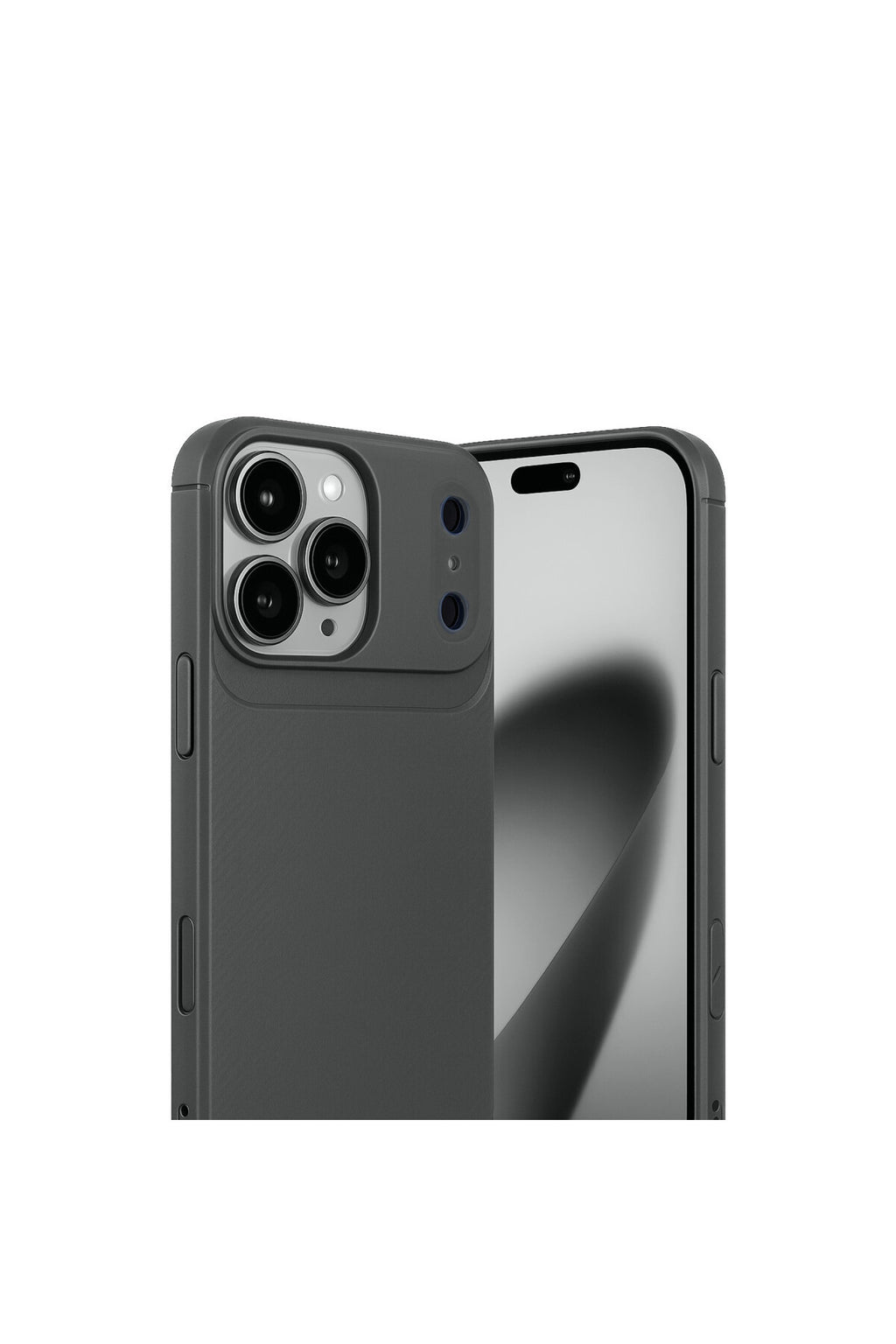 Apple iPhone 17 Pro Uyumlu Auto Focus Karbon Kapak - Gri