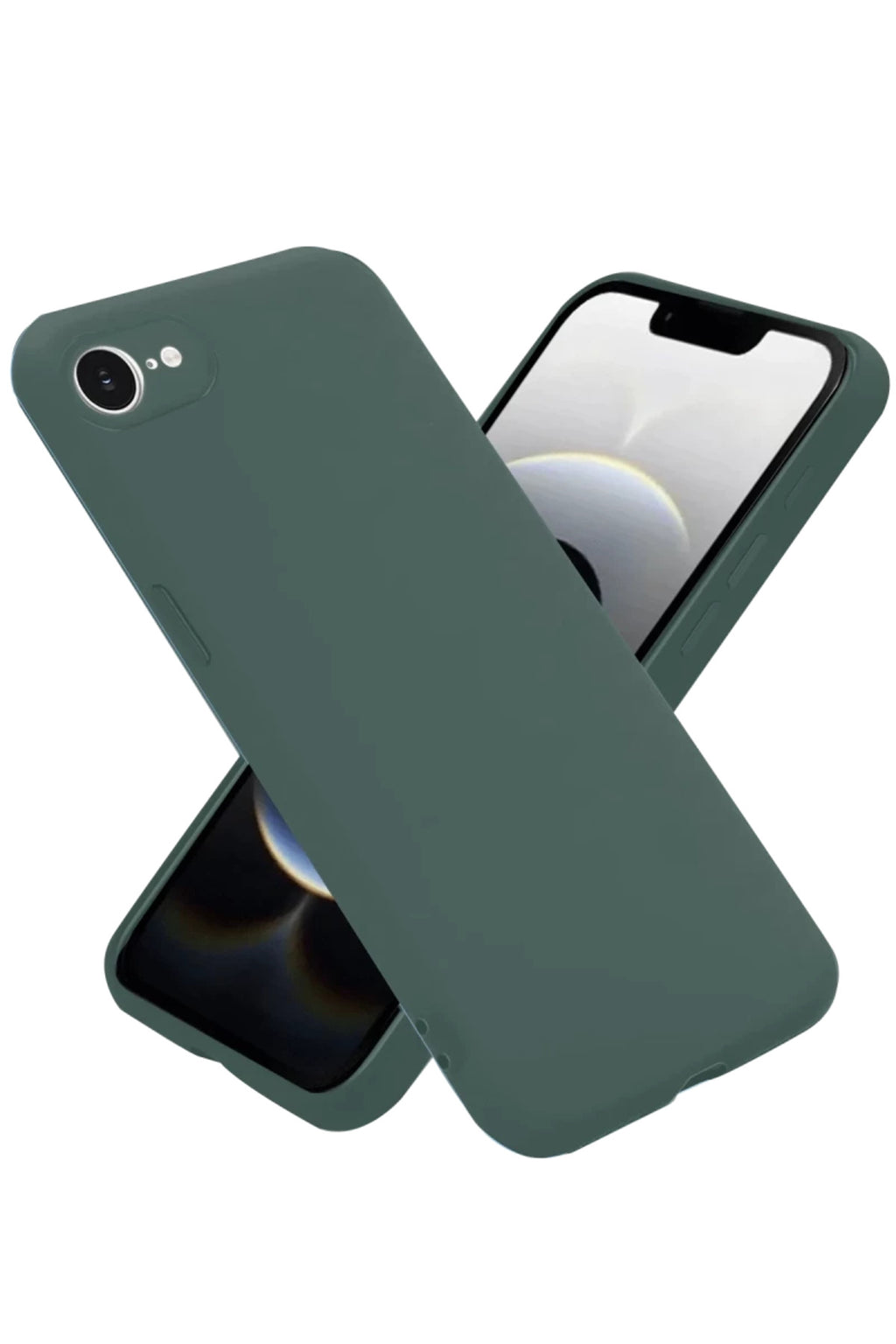 Apple iPhone 16E Uyumlu Kılıf Nano içi Kadife Silikon - Koyu Yeşil