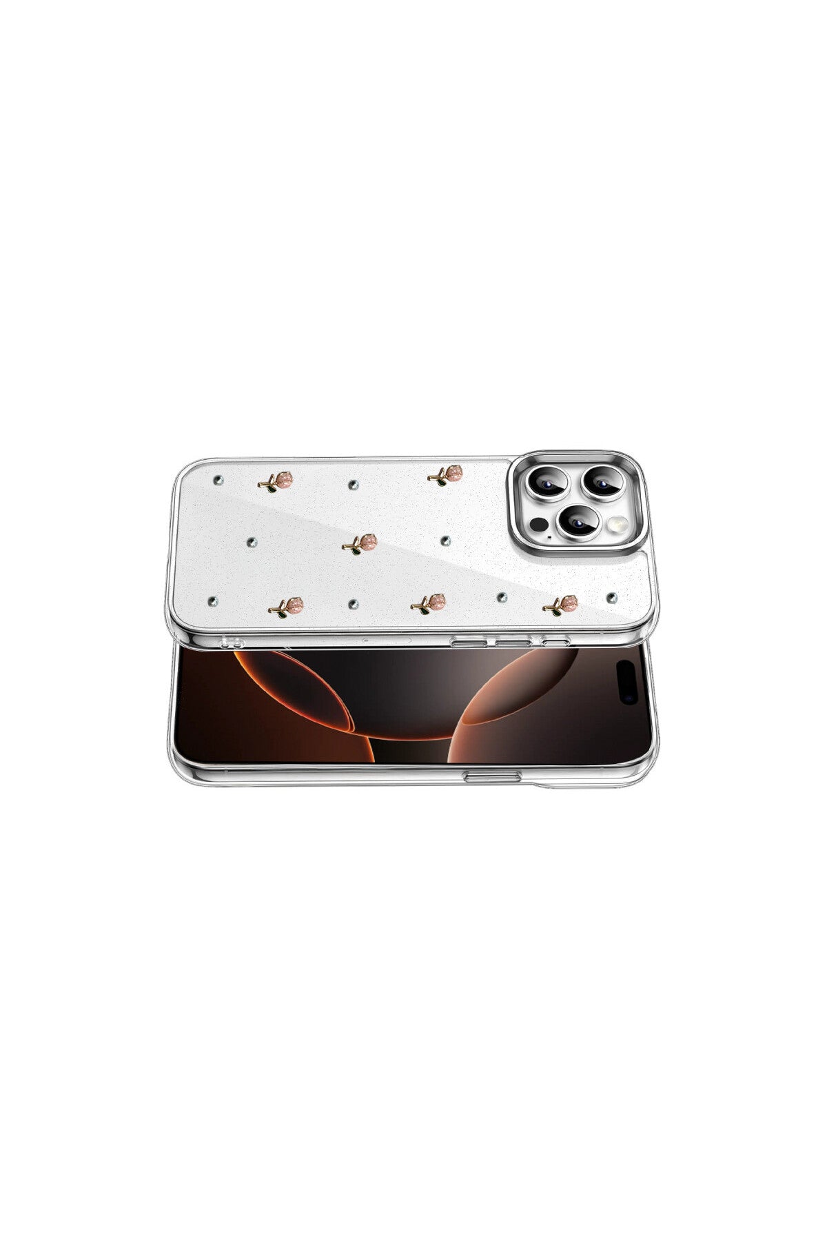 Apple iPhone 15 Pro Uyumlu Fiyonk Desenli Kapak - Desen 6