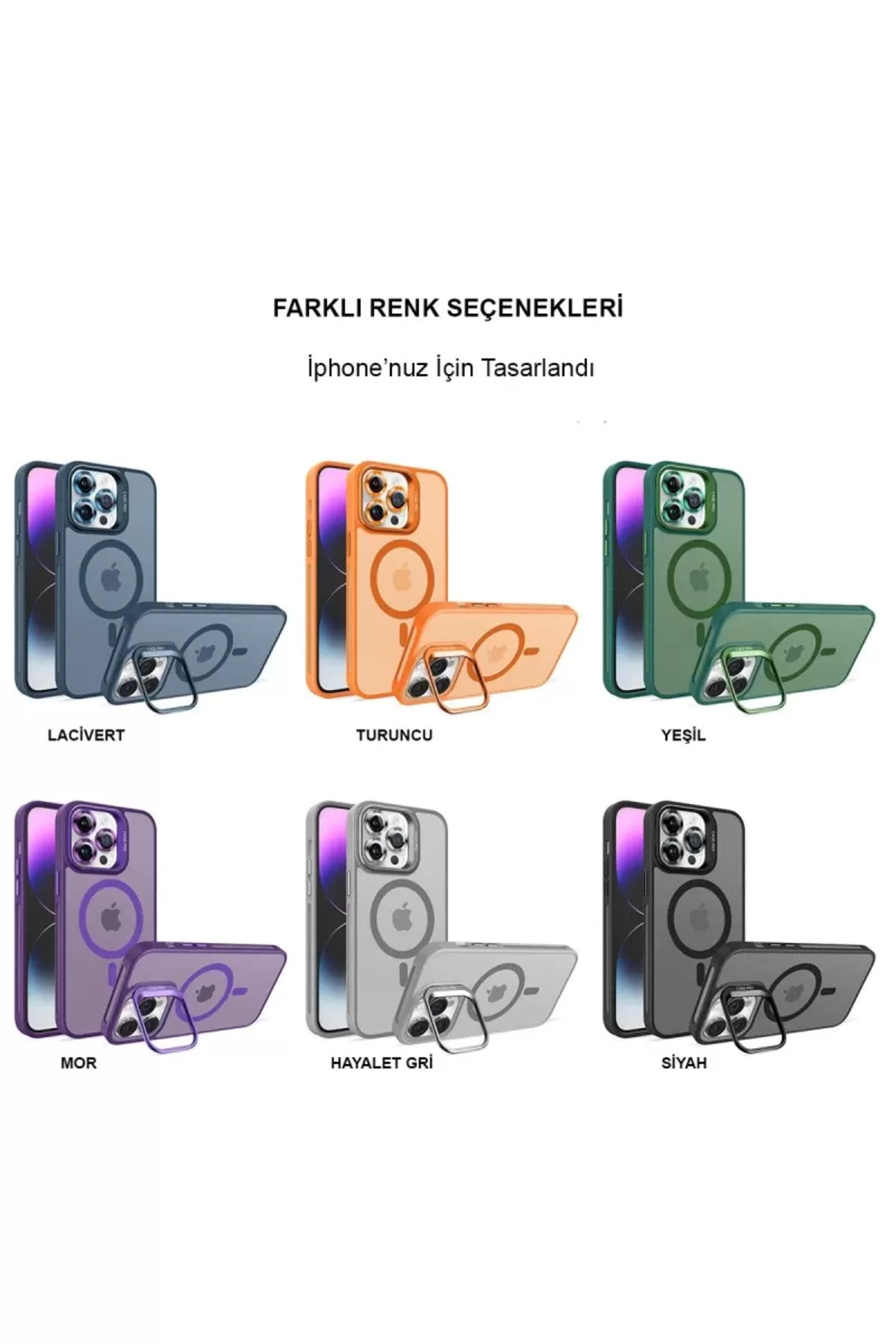 Joko Apple iPhone 14 Pro Uyumlu Kılıf Flet Lens Magsafe Kapak - Turuncu