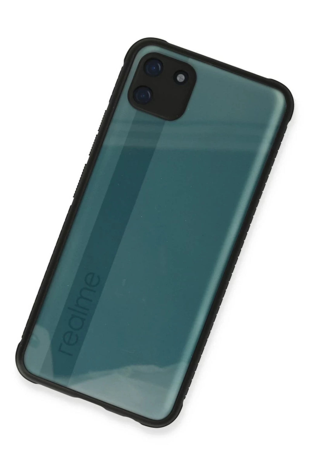 Realme C11 Uyumlu Kılıf Miami Şeffaf Silikon - Siyah