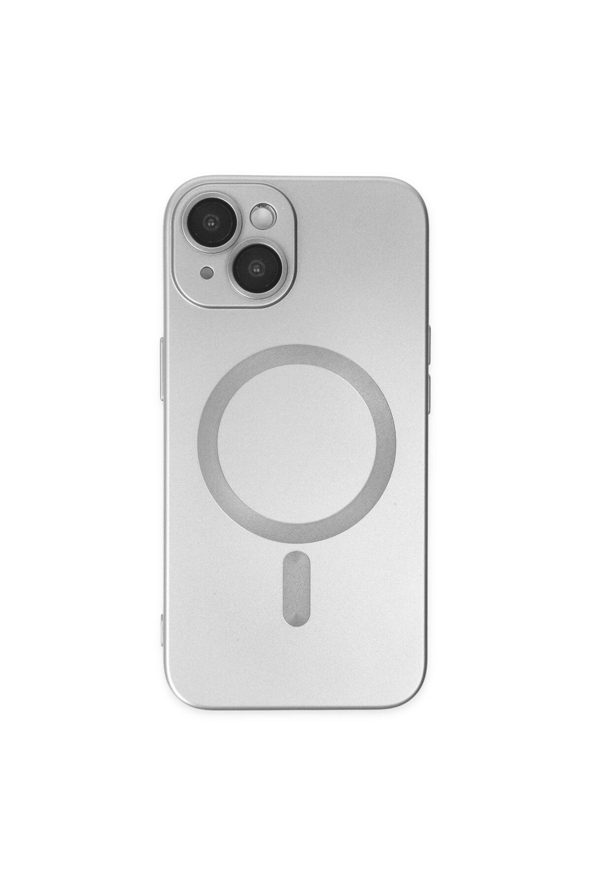 Apple iPhone 14 Plus Uyumlu Kılıf Moshi Lens Magneticsafe Silikon - Gümüş