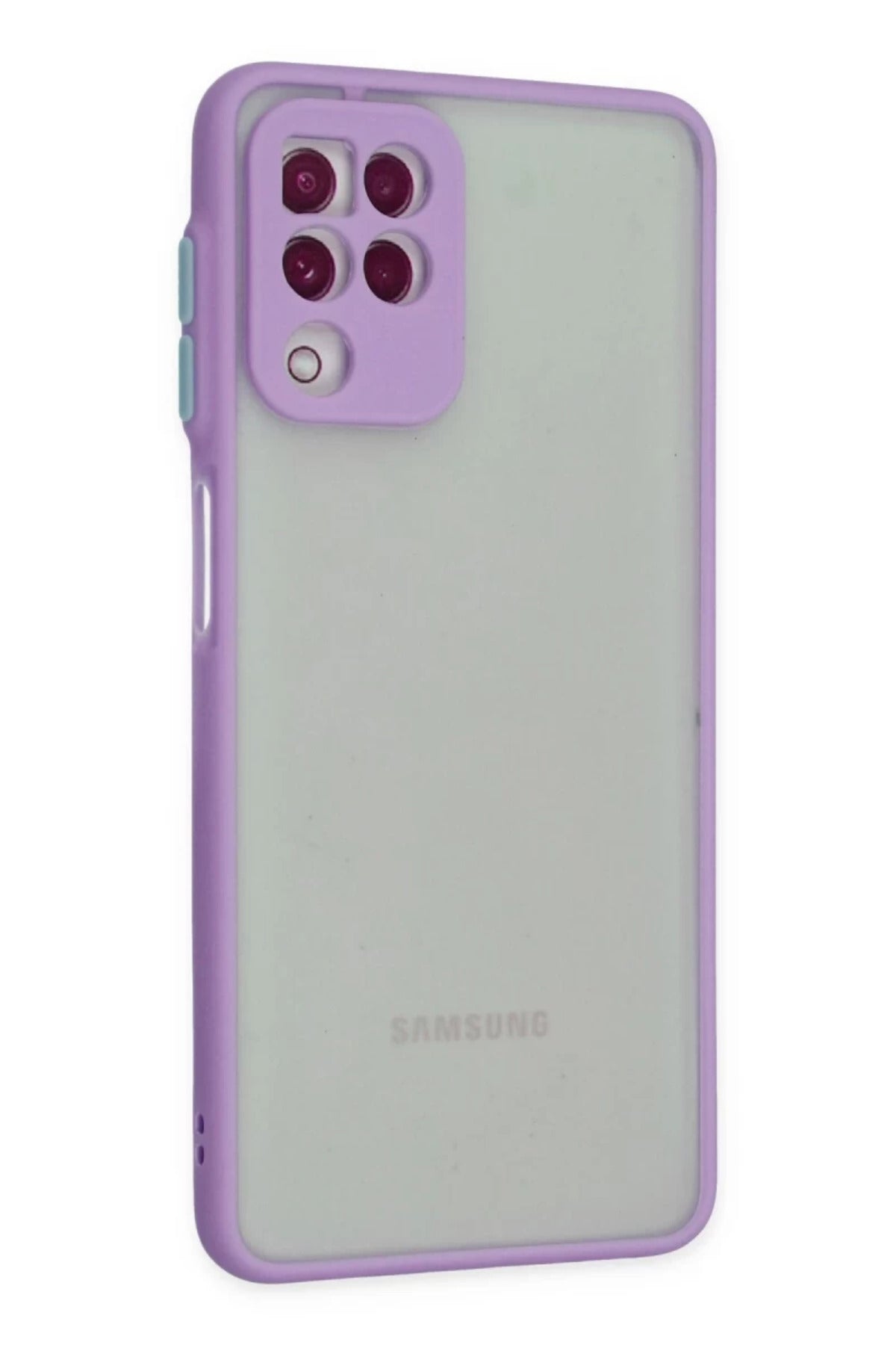 Samsung Galaxy A22 Uyumlu Kılıf Montreal Silikon Kapak - Mor