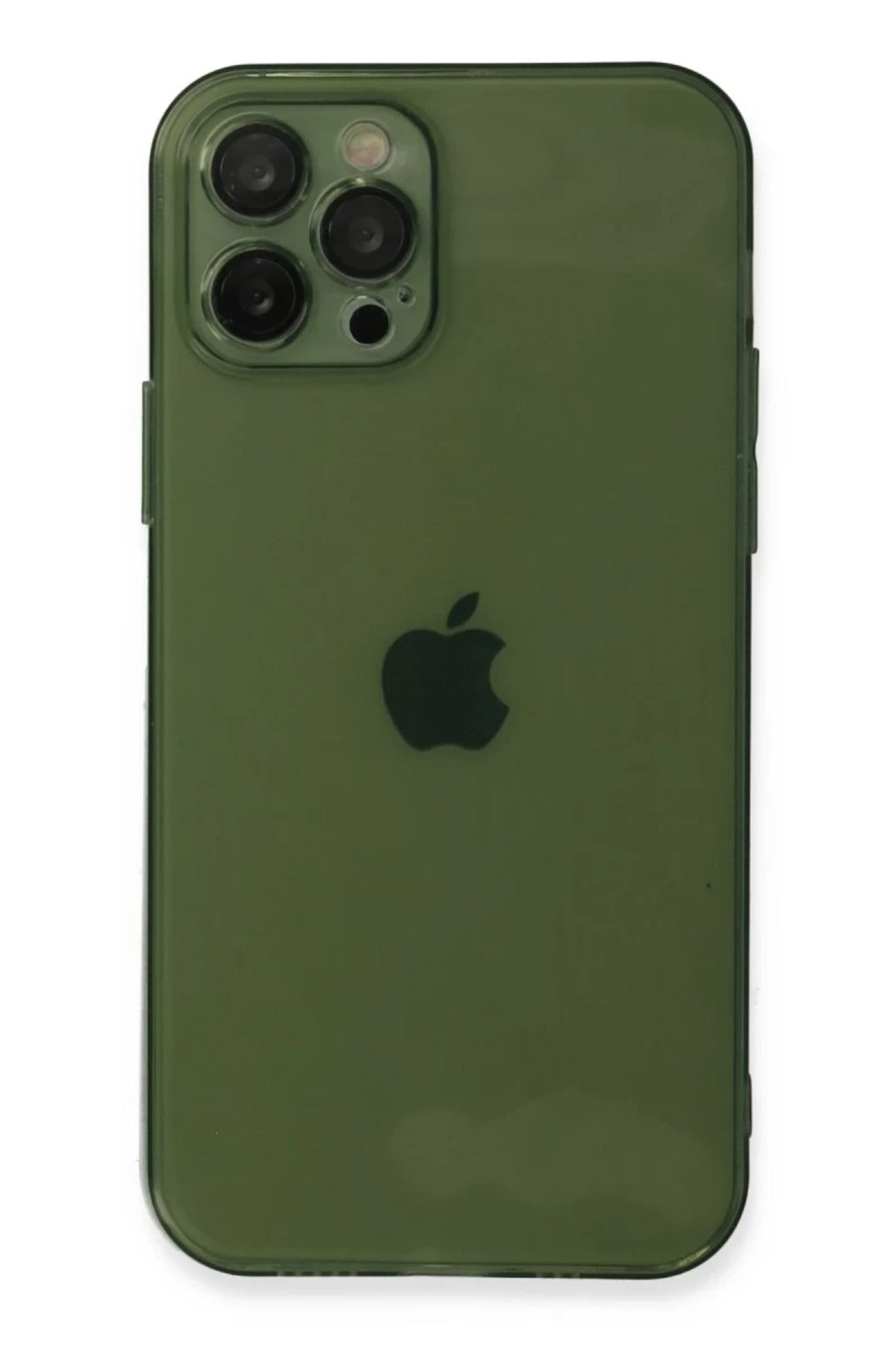 Apple iPhone 12 Pro Max Uyumlu Kılıf Fly Lens Silikon - Yeşil