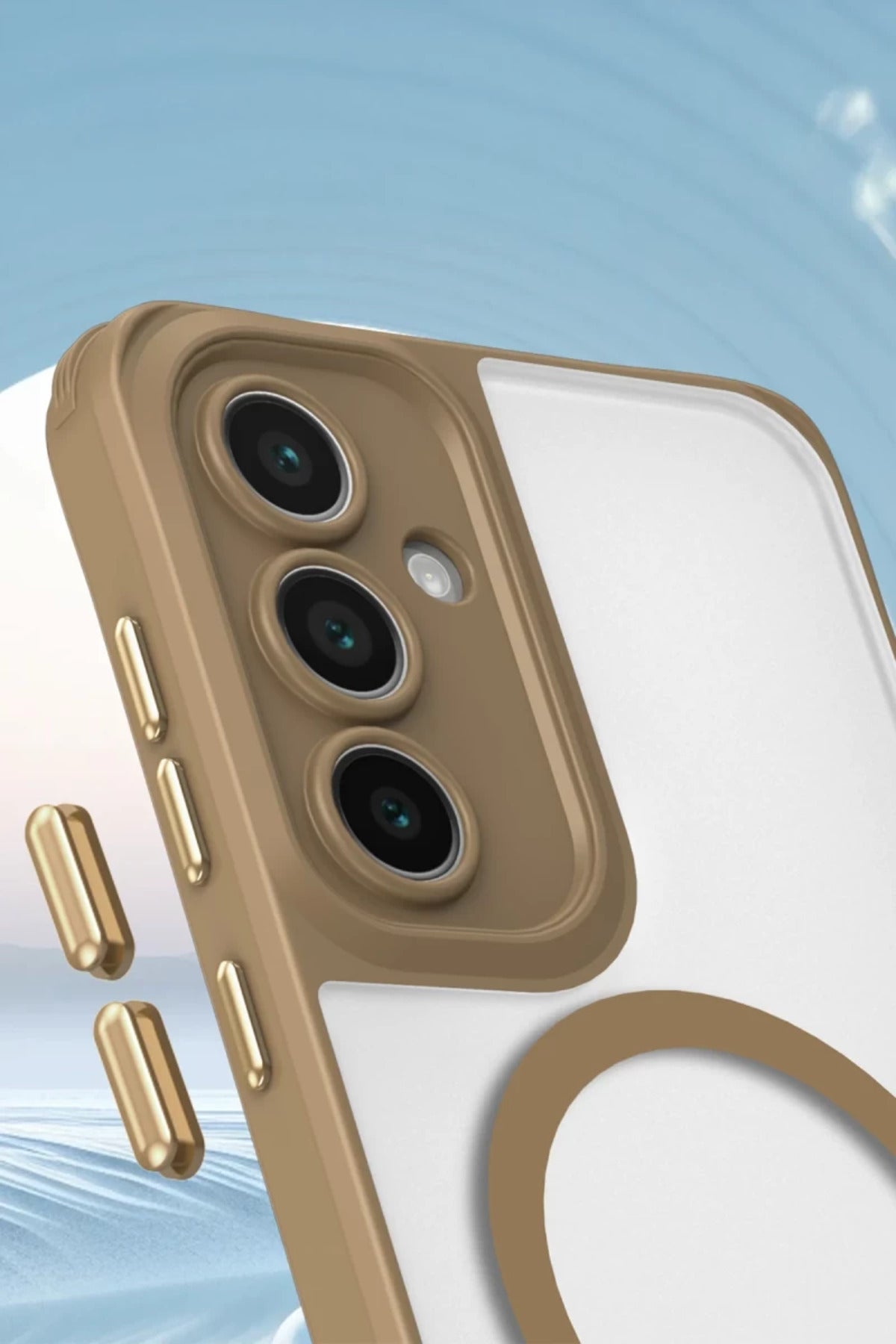 Samsung Galaxy S23 FE Uyumlu Kılıf Enka Magsafe Silikon Kılıf - Desert