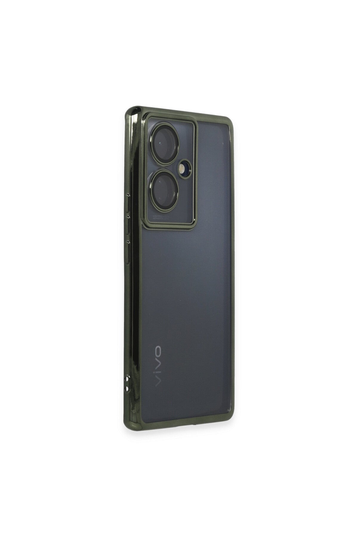 Vivo V29 Lite Uyumlu Kılıf Lensli Silikon - Yeşil