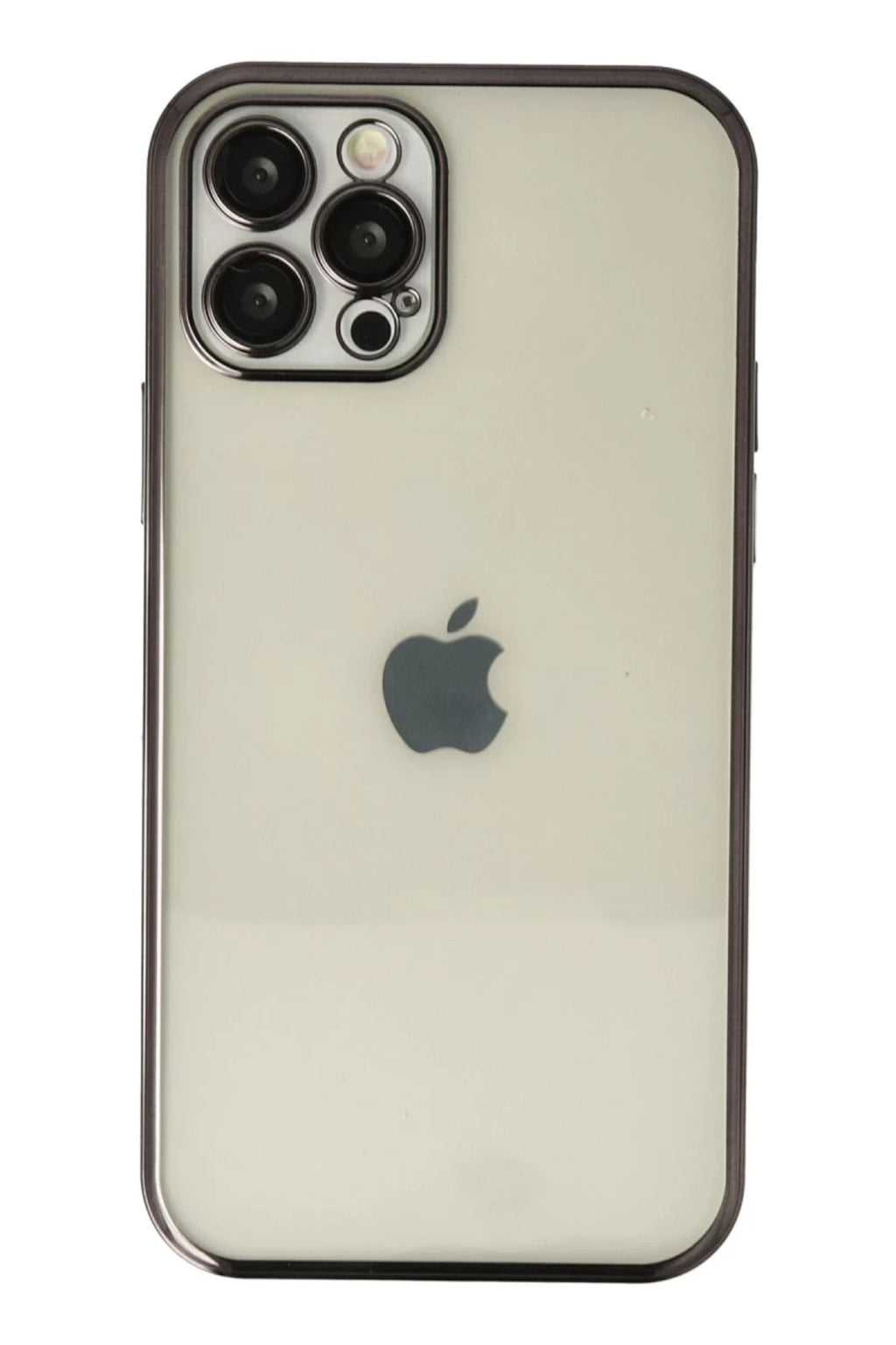 Apple iPhone 12 Pro Max Uyumlu Kılıf Lensli Silikon - Siyah