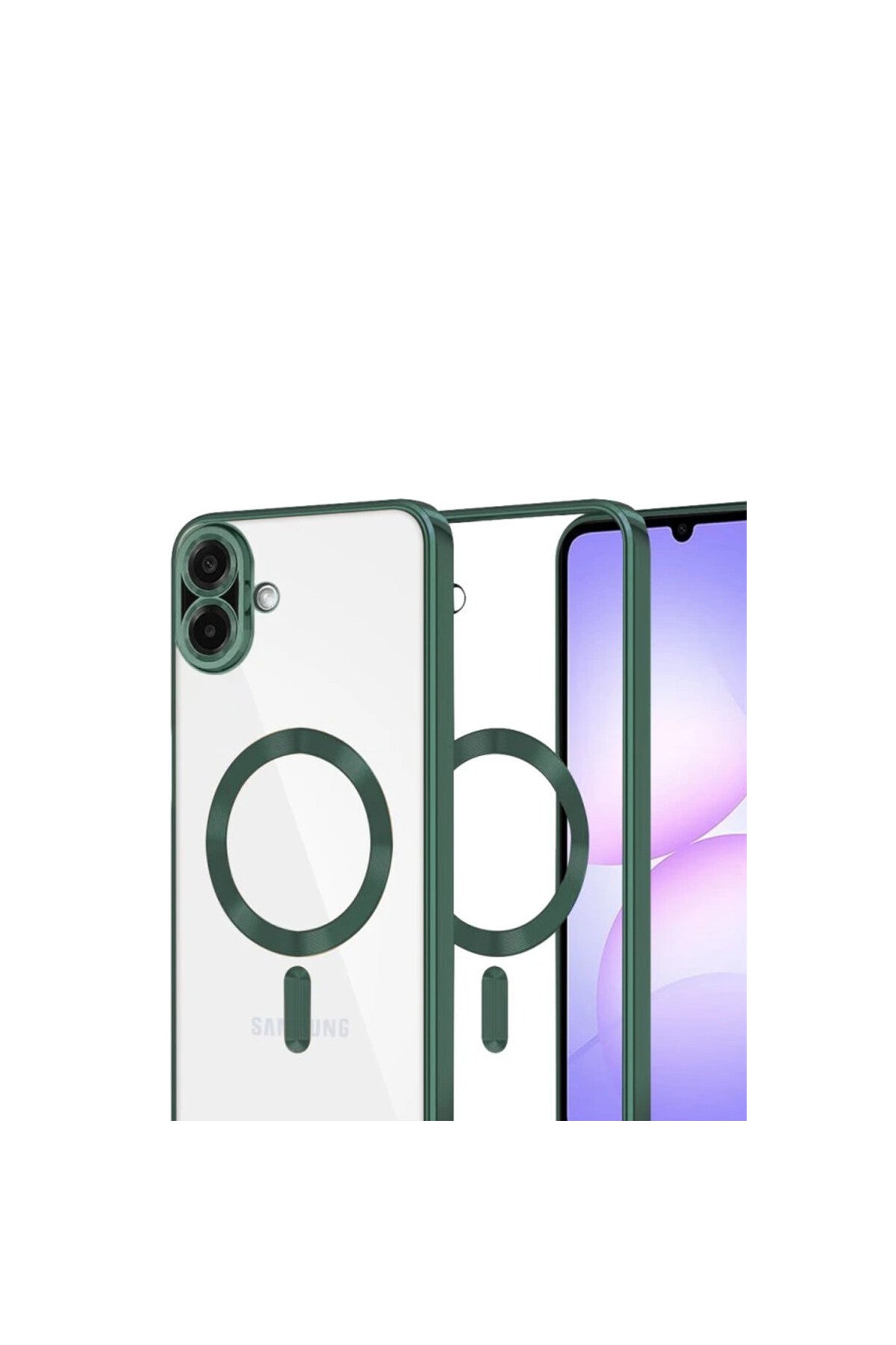 Samsung Galaxy A07 4G Uyumlu Kross Magneticsafe Kapak - Koyu Yeşil