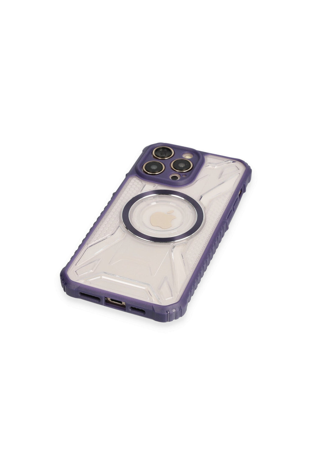 Apple iPhone 12 Pro Max Uyumlu Kılıf Prag Magneticsafe Kapak - Derin Mor