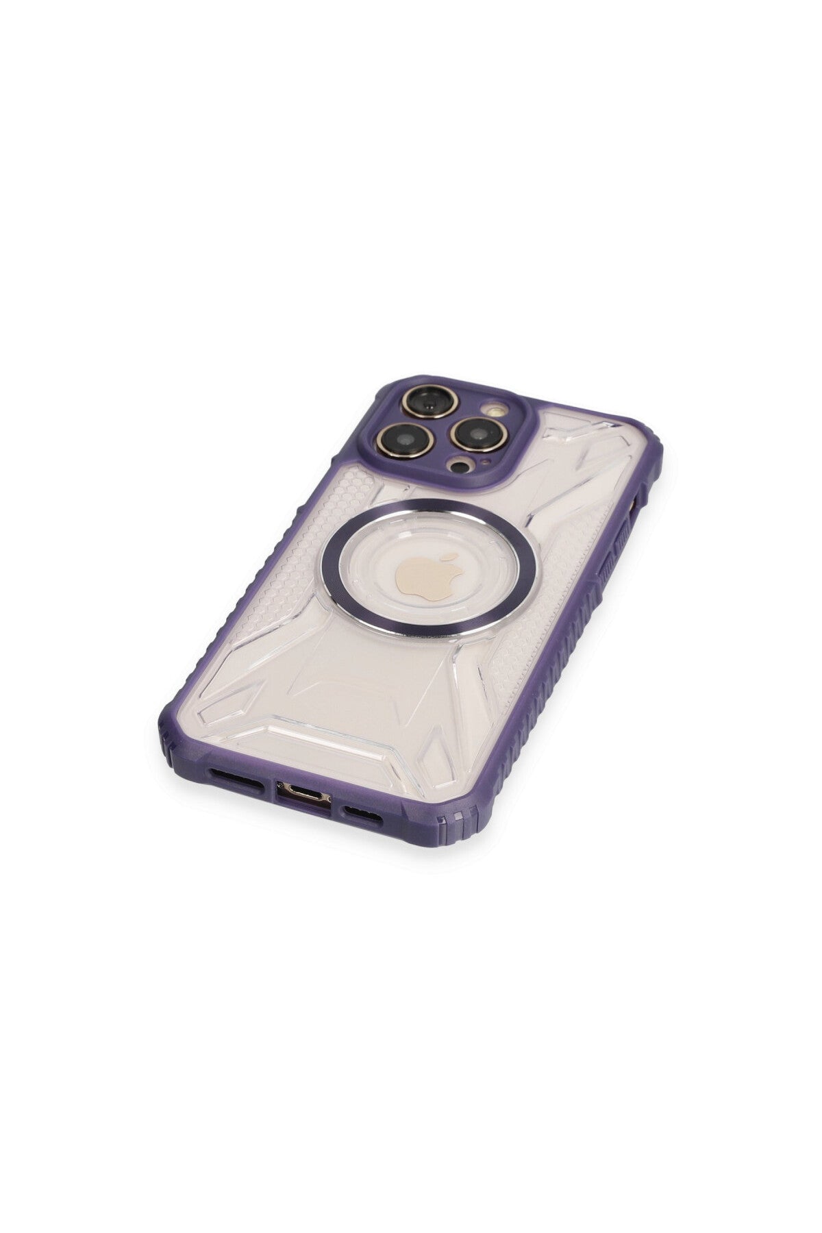 Apple iPhone 12 Pro Max Uyumlu Kılıf Prag Magneticsafe Kapak - Derin Mor