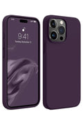 Apple iPhone 15 Pro Max Uyumlu Kılıf First Silikon - Mürdüm