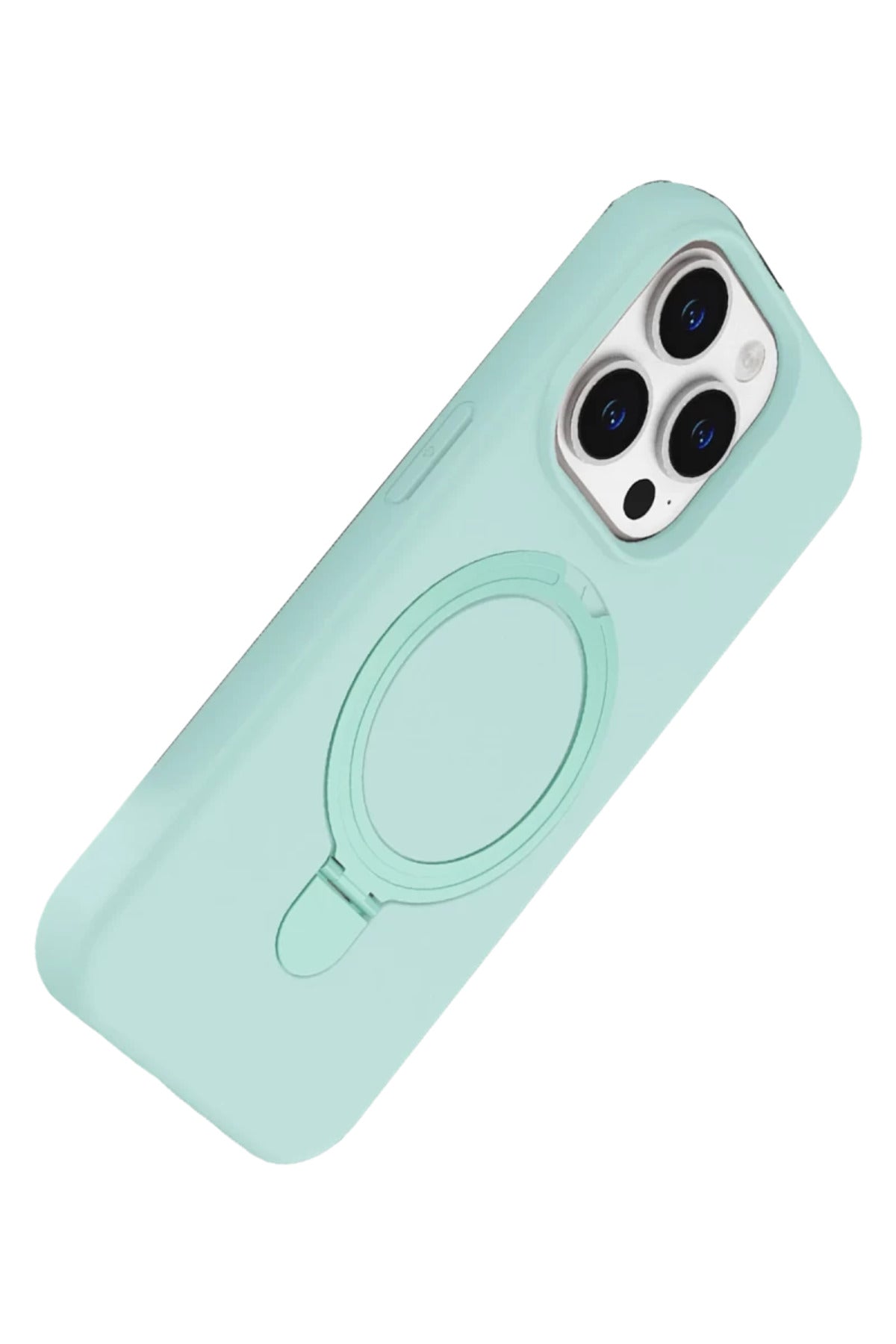 Apple iPhone 14 Pro Max Uyumlu Regal Magsafe Standlı Kapak - Su Yeşili