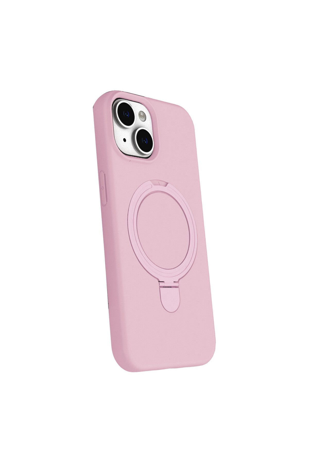 Apple iPhone 14 Uyumlu Regal Magsafe Standlı Kapak - Açık Pembe