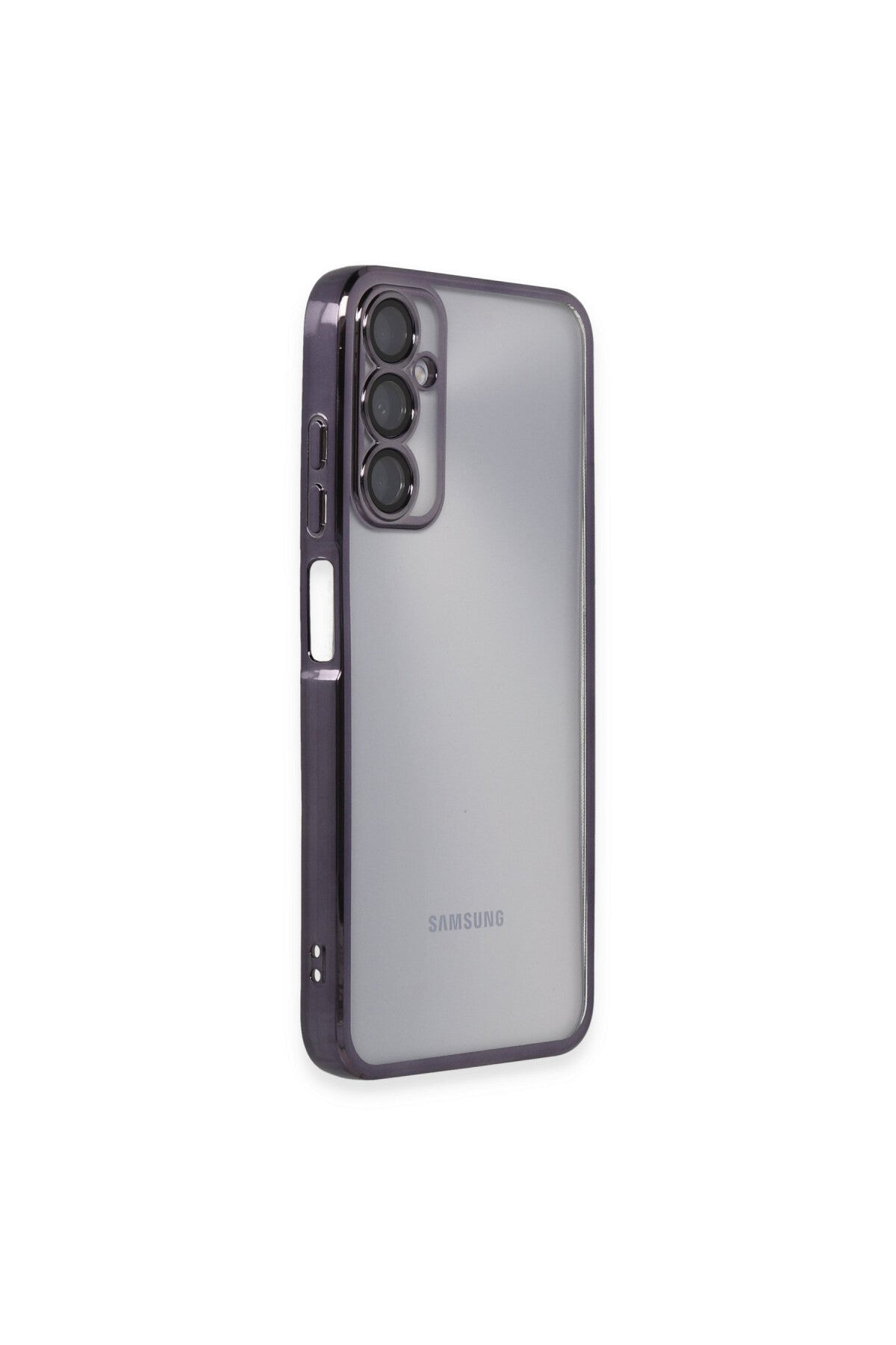 Samsung Galaxy A05S Uyumlu Kılıf Lensli Silikon - Mor