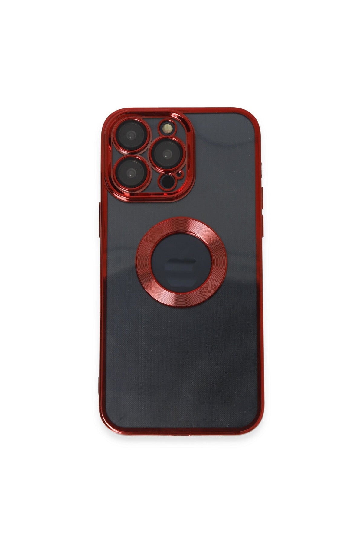 Apple iPhone 14 Pro Uyumlu Kılıf Slot Silikon - Kırmızı