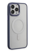 Apple iPhone 15 Pro Max Uyumlu Kılıf Room Magneticsafe Silikon - Sierra Blue