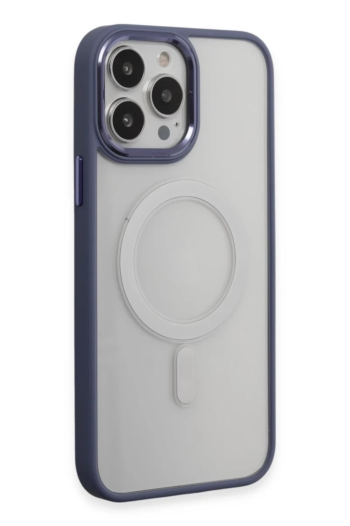 Apple iPhone 15 Pro Max Uyumlu Kılıf Room Magneticsafe Silikon - Sierra Blue