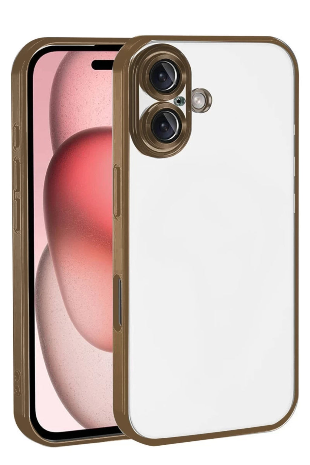 Apple iPhone 17 Uyumlu Lensli Silikon - Çöl Titanyum