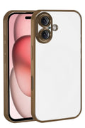 Apple iPhone 17 Uyumlu Lensli Silikon - Çöl Titanyum