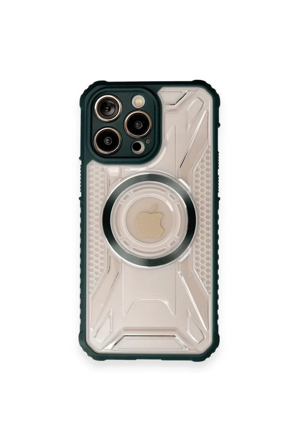 Apple iPhone 12 Pro Max Uyumlu Kılıf Prag Magneticsafe Kapak - Koyu Yeşil