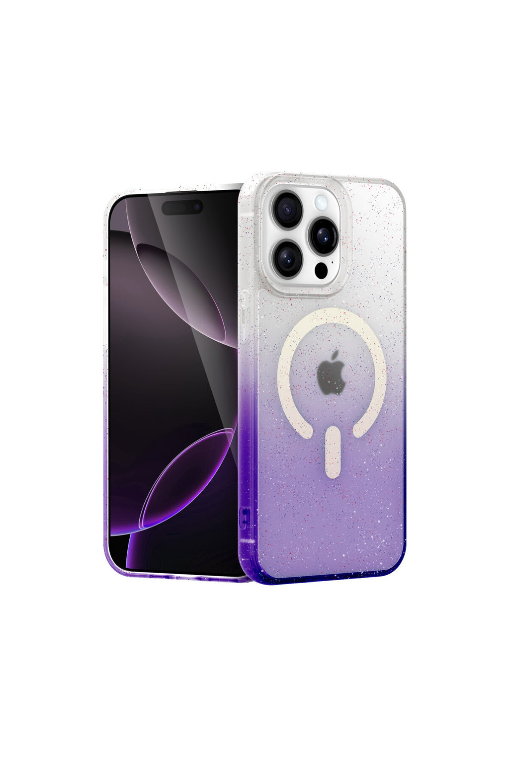 Apple iPhone 14 Pro Max Uyumlu Pummel Shiny Magsafe Kapak - Mor