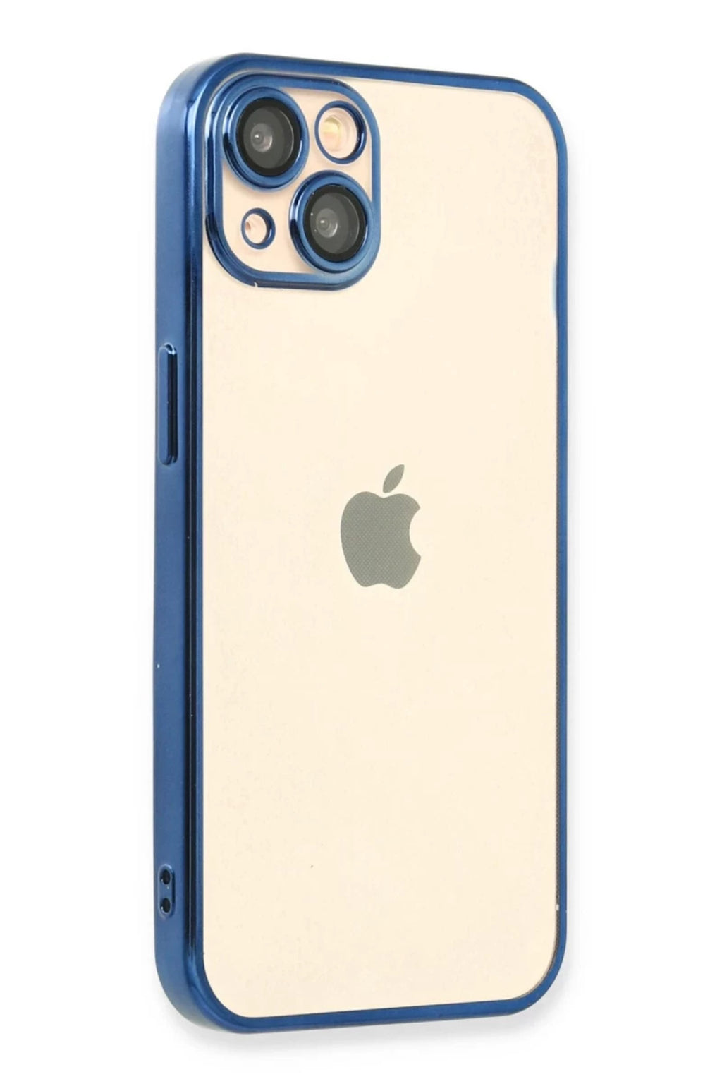 Apple iPhone 14 Uyumlu Kılıf Lensli Silikon - Açık Mavi