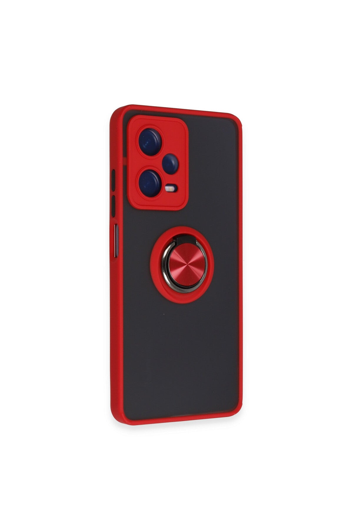 Xiaomi Redmi Note 12 5G Uyumlu Kılıf Montreal Yüzüklü Silikon Kapak - Kırmızı