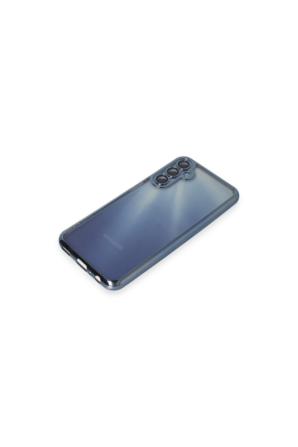 Samsung Galaxy A15 4G Uyumlu Kılıf Lensli Silikon - Açık Mavi