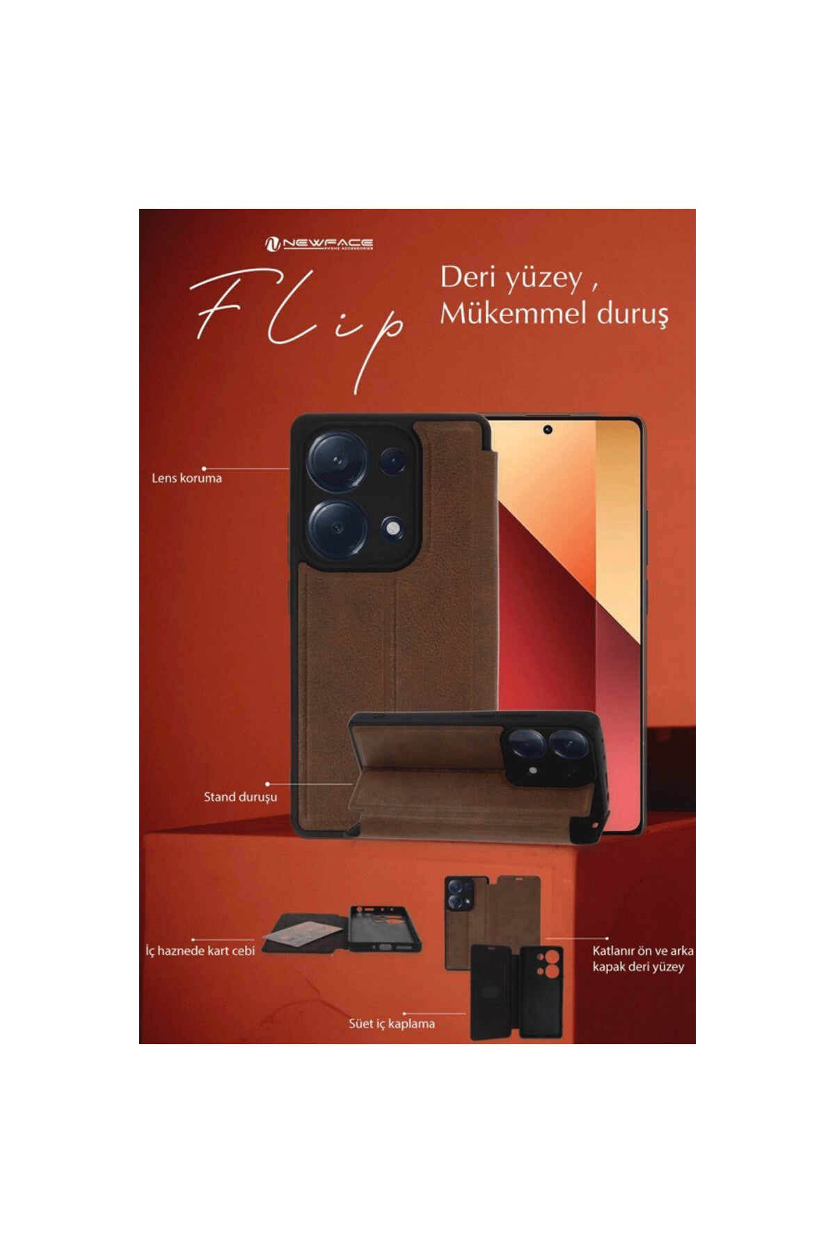 Samsung Galaxy A35 5G Uyumlu Kılıf Flip Cover - Siyah