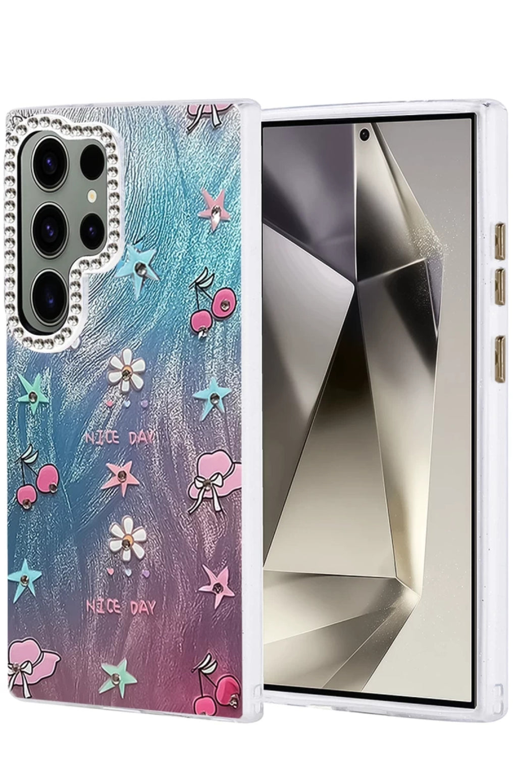 Samsung Galaxy S23 Ultra Uyumlu Kılıf Blade Aynalı Desenli Kapak - Desen 4