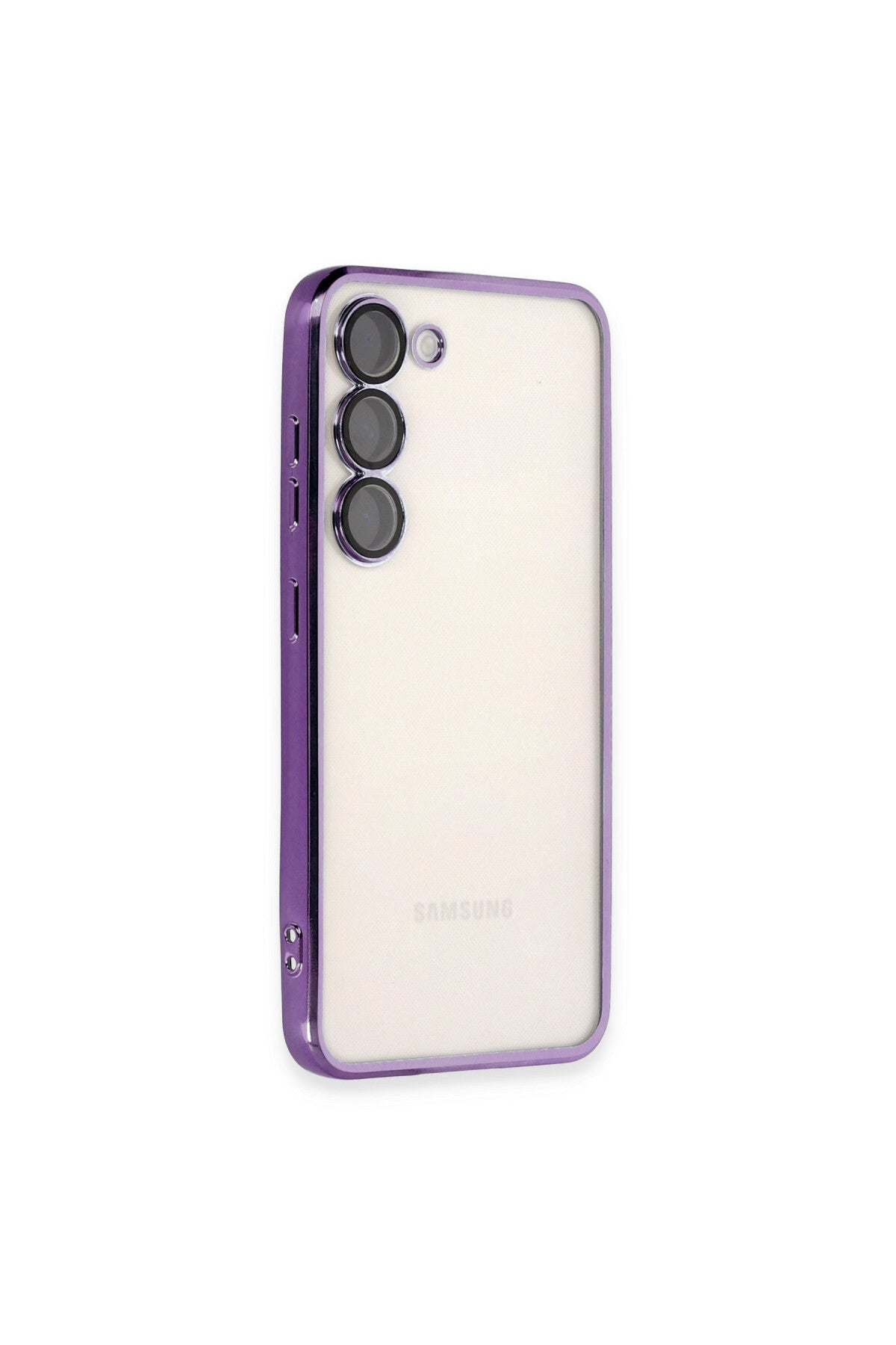 Samsung Galaxy S23 Uyumlu Kılıf Lensli Silikon - Mor