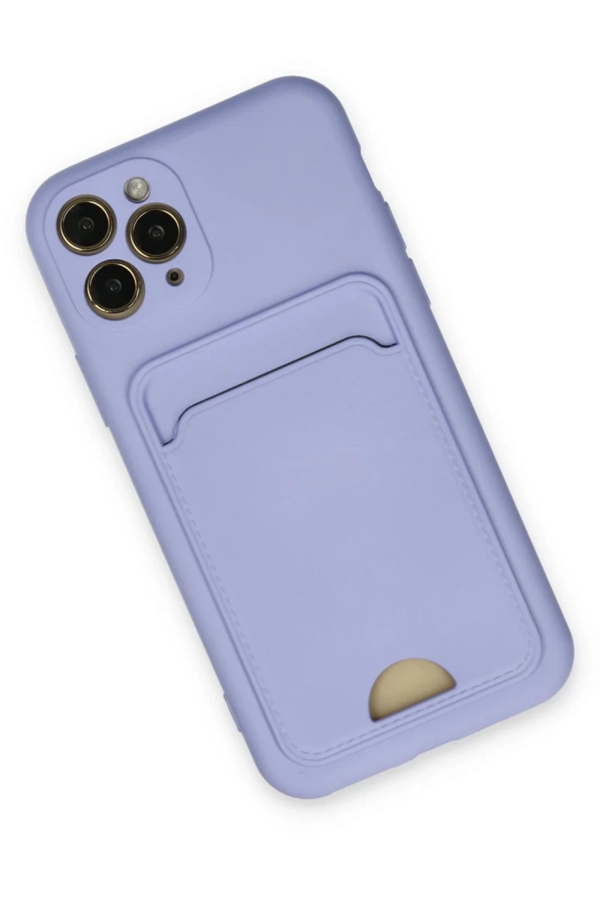 Apple iPhone 11 Pro Uyumlu Kılıf Kelvin Kartvizitli Silikon - Lila
