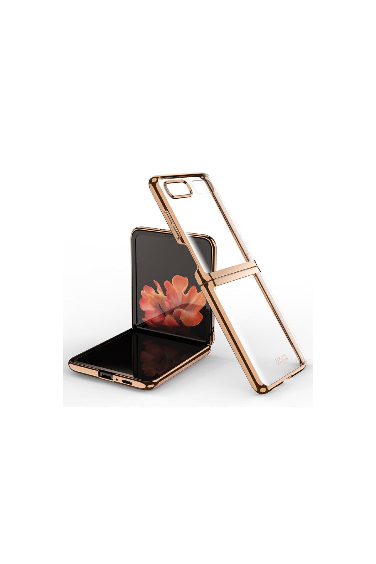 Samsung Galaxy Z Flip 4 Kılıf Fold Element Kapak - Gold