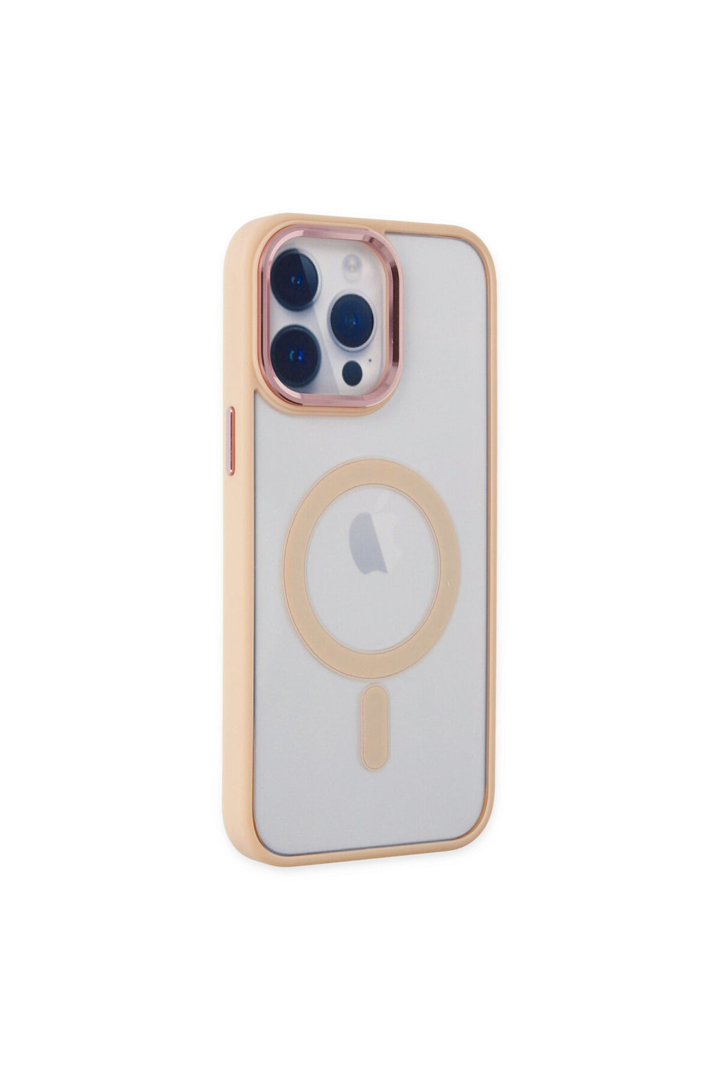 Apple iPhone 14 Pro Max Uyumlu Kılıf Room Magneticsafe Silikon - Pudra