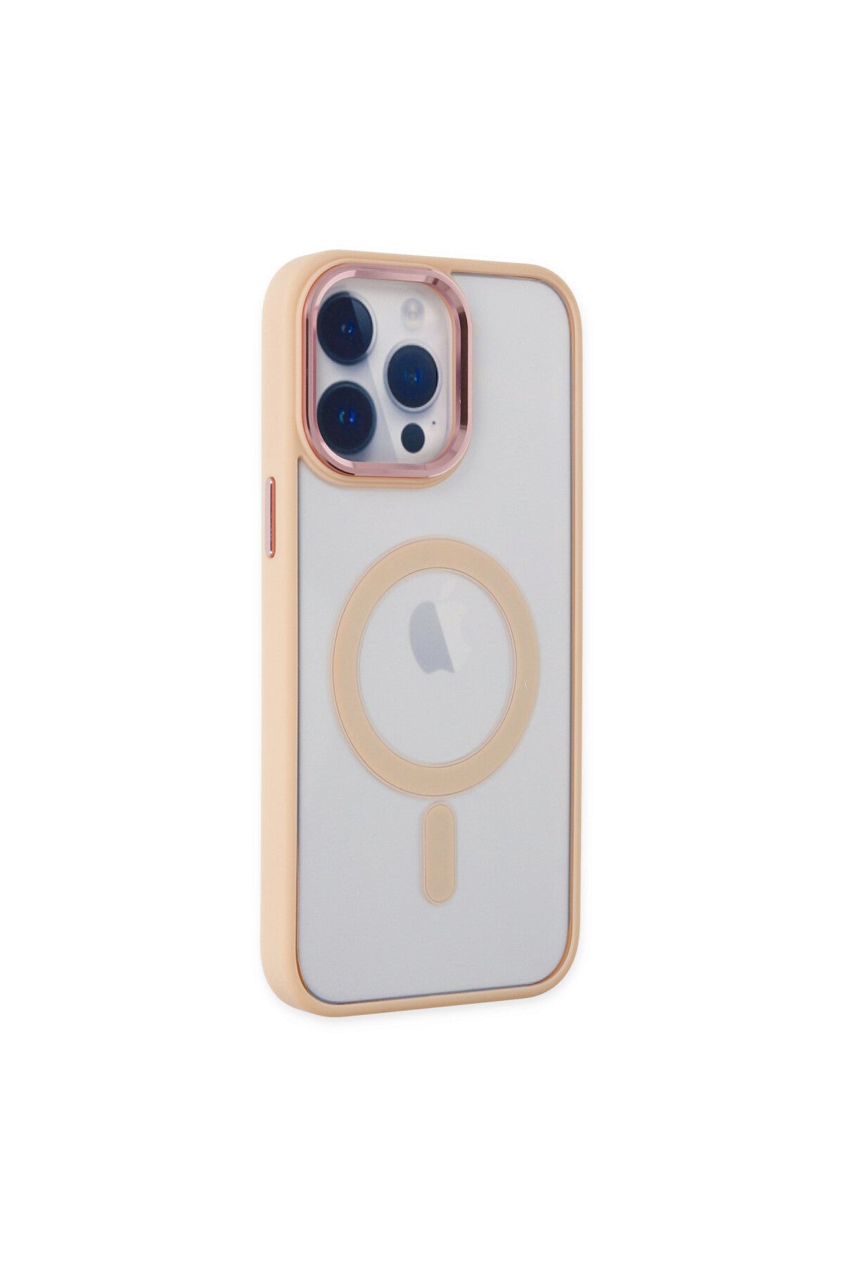 Apple iPhone 14 Pro Max Uyumlu Kılıf Room Magneticsafe Silikon - Pudra