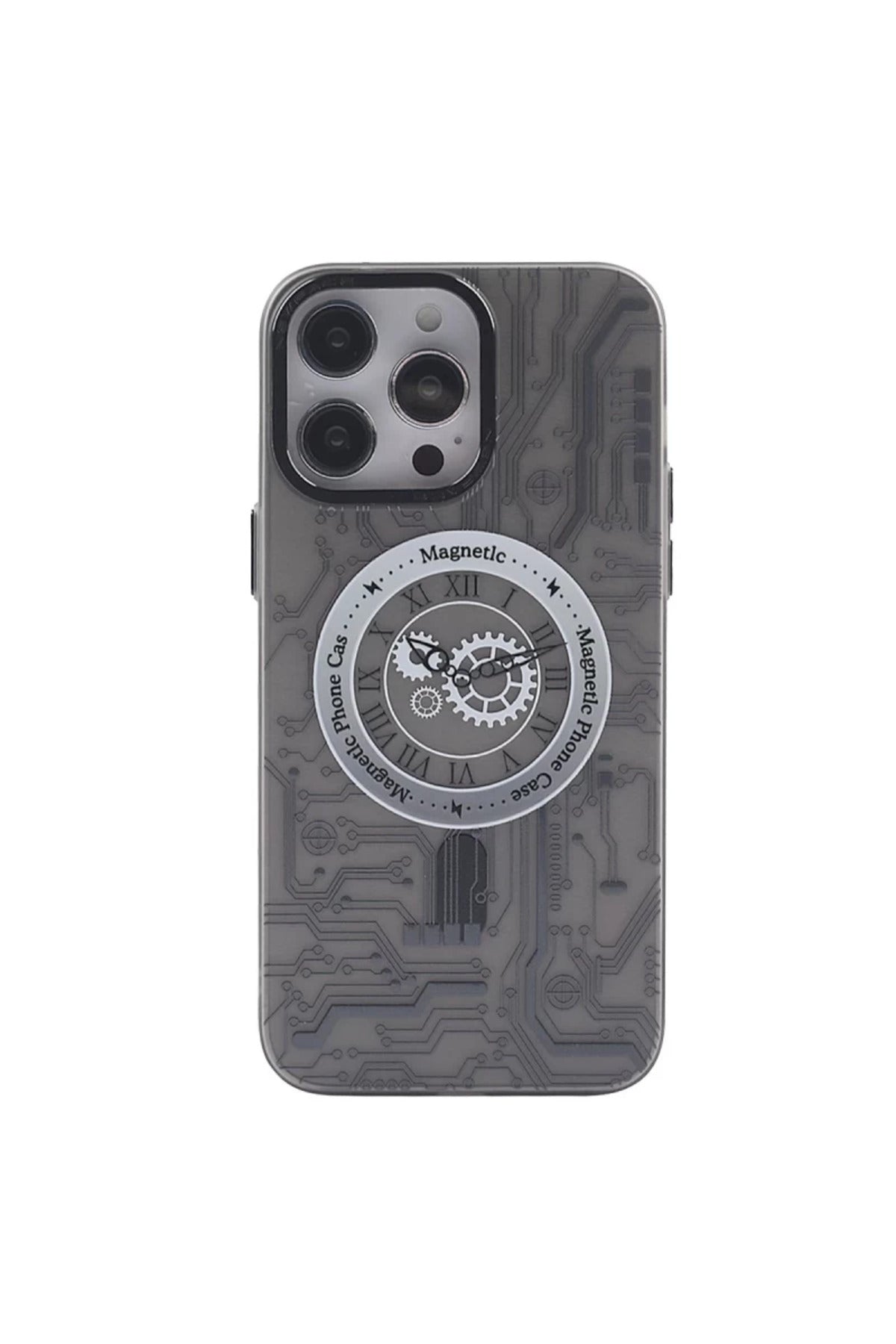Apple iPhone 14 Pro Max Uyumlu Kılıf Apollo Magneticsafe Desenli Kapak - Apollo Siyah - 1