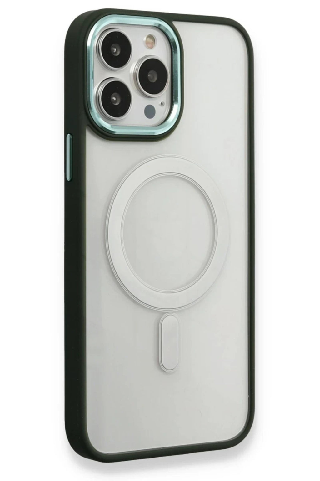 Apple iPhone 14 Pro Uyumlu Kılıf Room Magneticsafe Silikon - Köknar Yeşili