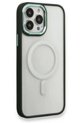 Apple iPhone 14 Pro Uyumlu Kılıf Room Magneticsafe Silikon - Köknar Yeşili