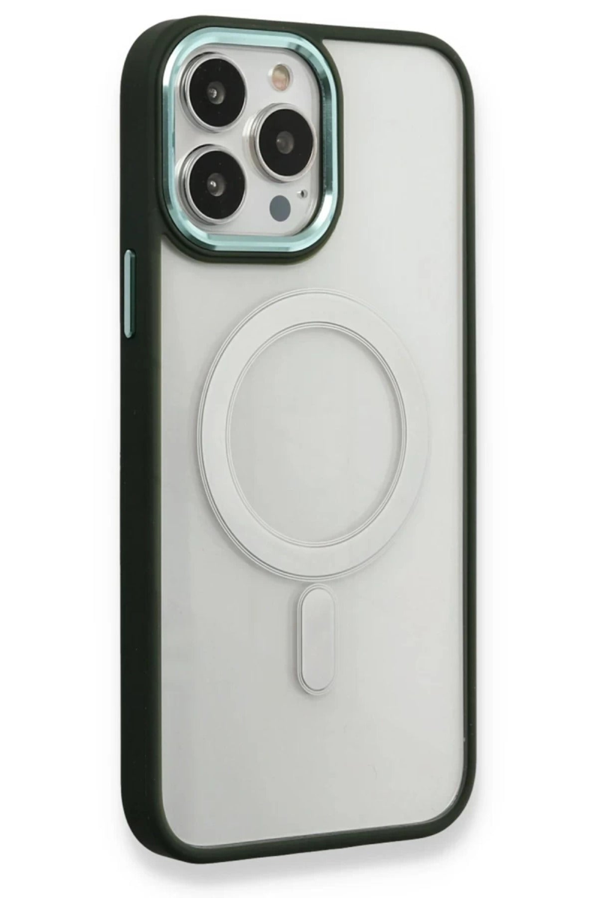 Apple iPhone 14 Pro Uyumlu Kılıf Room Magneticsafe Silikon - Köknar Yeşili
