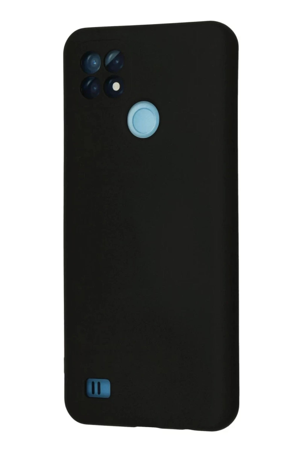 Realme C21 Uyumlu Kılıf Nano içi Kadife Silikon - Siyah