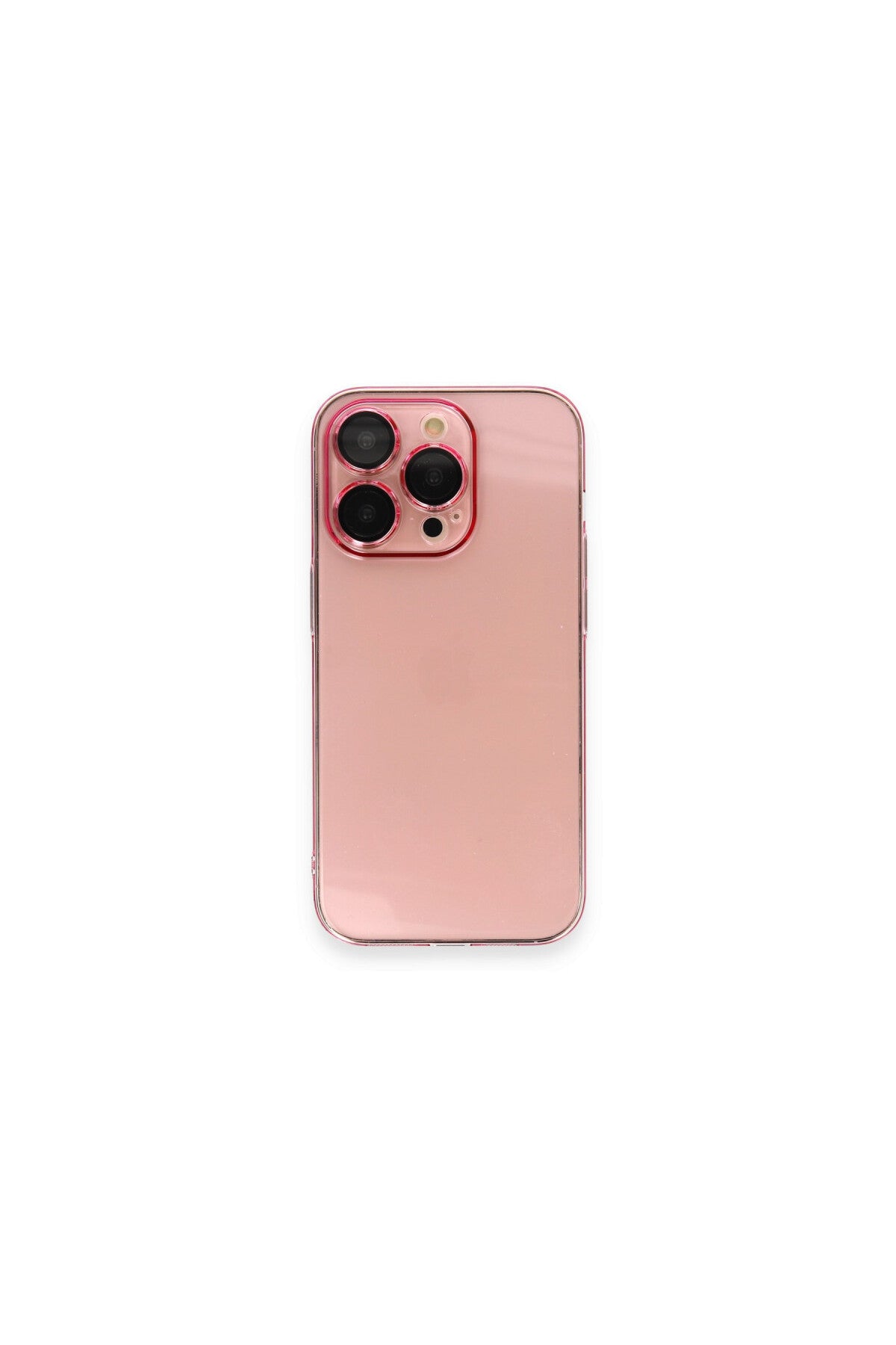 Apple iPhone 14 Pro Uyumlu Kılıf Armada Lensli Kapak - Rose Gold