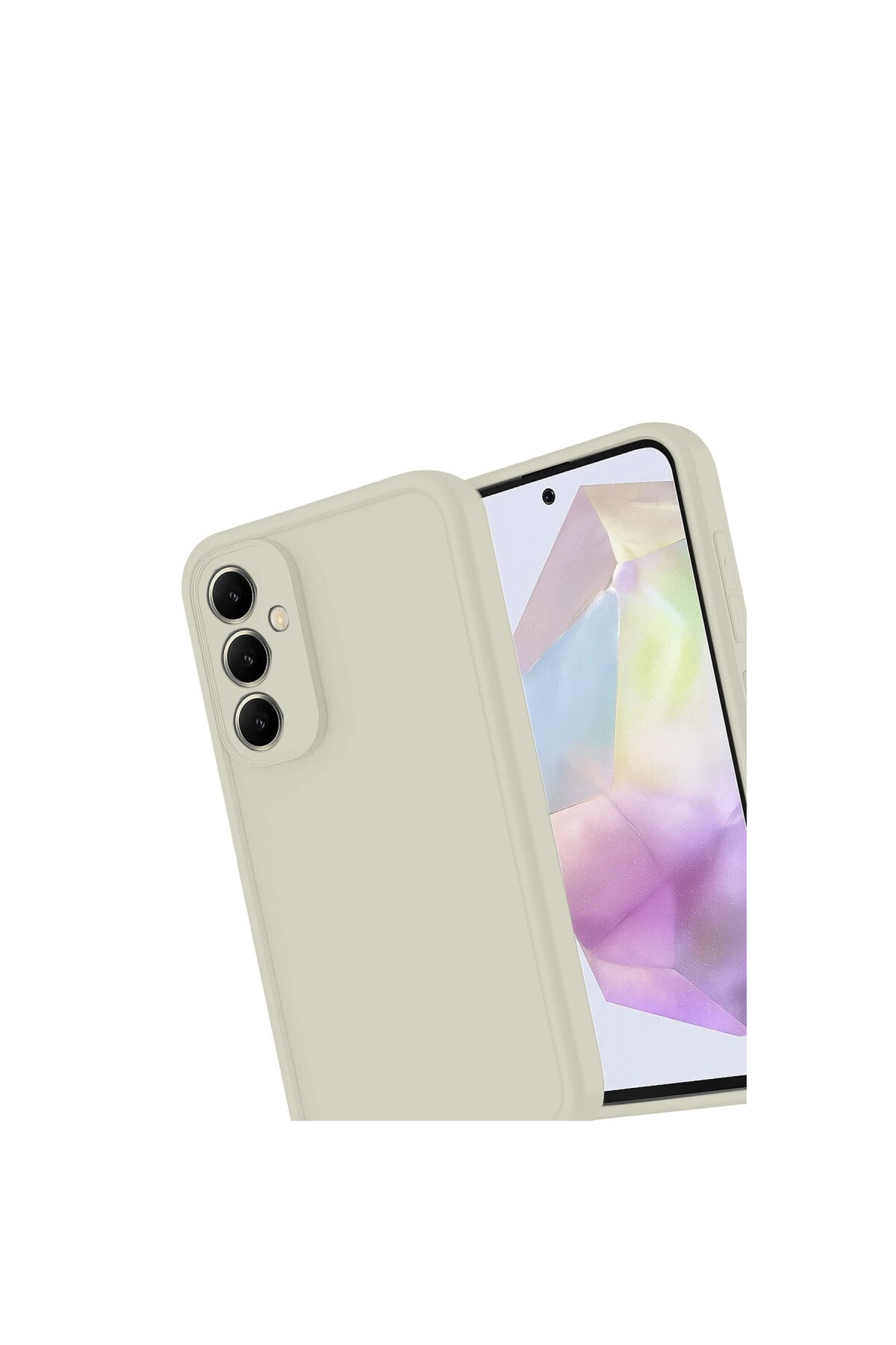Samsung Galaxy A16 5G Uyumlu Kılıf Viera Silikon - Krem