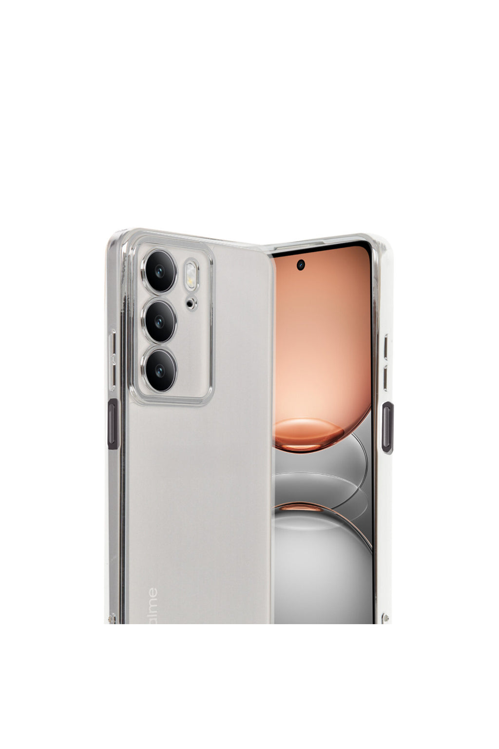 Realme C75 4G Uyumlu Kılıf Lensli Silikon - Gümüş