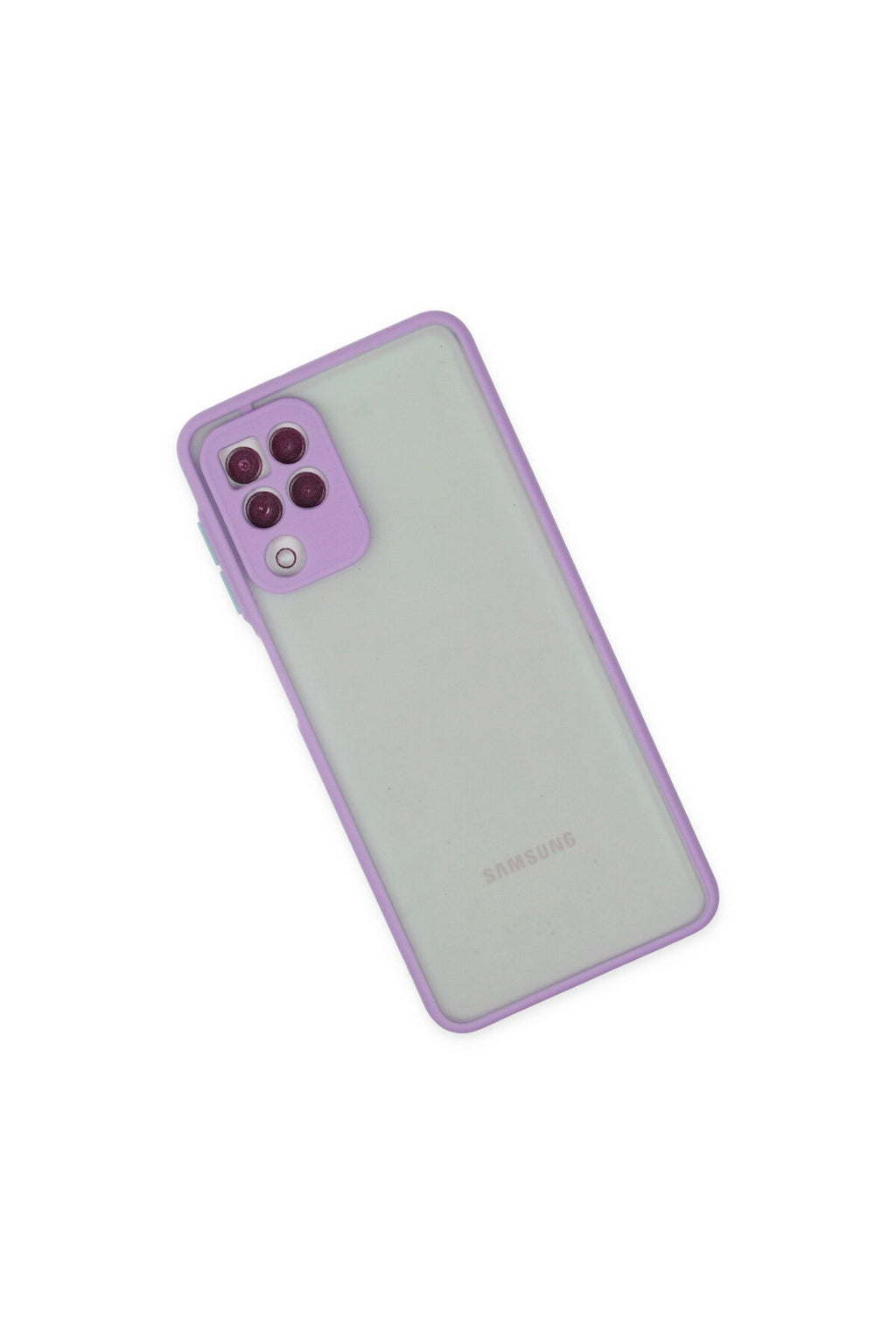 Samsung Galaxy A22 Uyumlu Kılıf Montreal Silikon Kapak - Mor