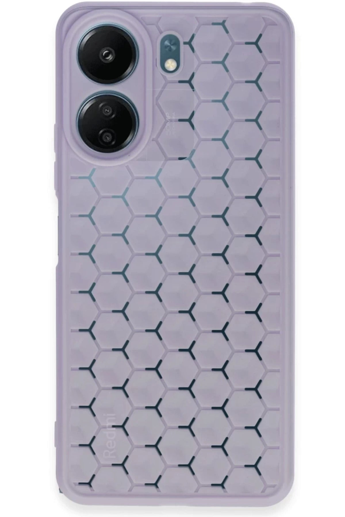 Xiaomi Redmi 13C Uyumlu Kılıf Petek Silikon Kapak - Lila