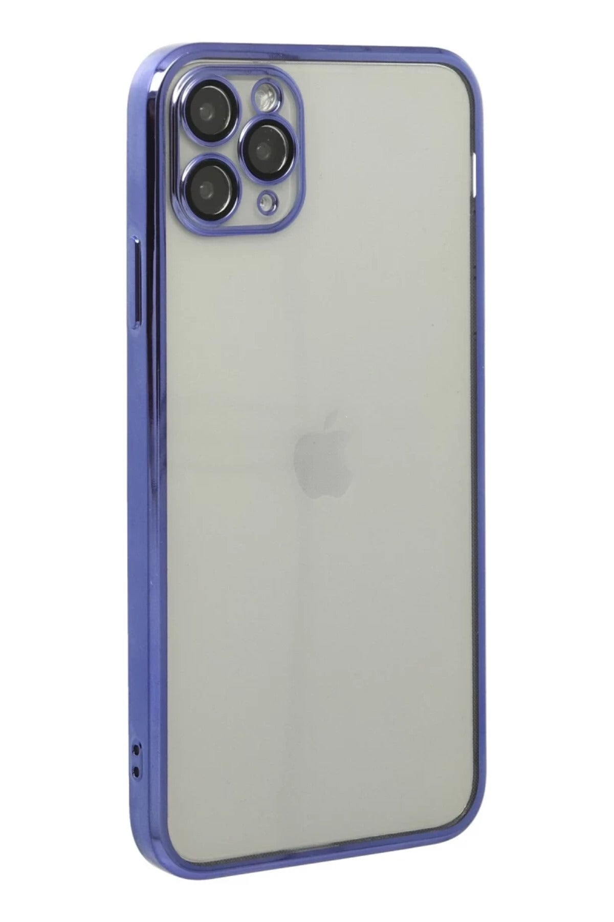 Apple iPhone 11 Pro Max Uyumlu Kılıf Lensli Silikon - Mor