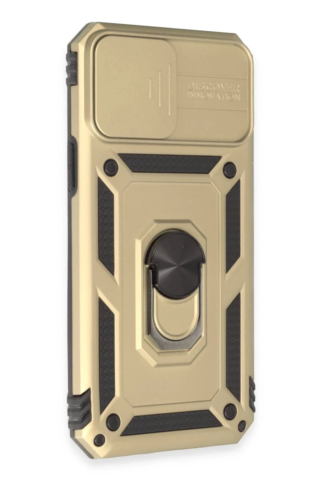 Apple iPhone 12 Pro Max Uyumlu Kılıf Pars Lens Yüzüklü Silikon - Gold